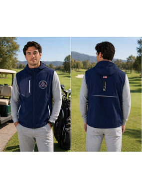 Men's ZERO RESTRICTION Navy Golf Vest L